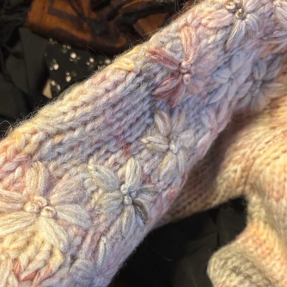 John + Jenn Pastel Pink Multicolor Button-Front Knit Cardigan - Picture 5 of 7